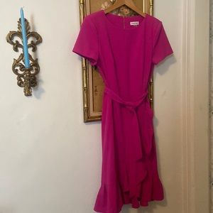 Calvin Klein faux Wrap Style dress.